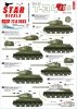 Star Decals 72-A1083 Soviet T-34-85 tanks 1944-45. 1944-45. Flattened 1944 turret and Factory 183 Nizhni Tagil turret. 1/72